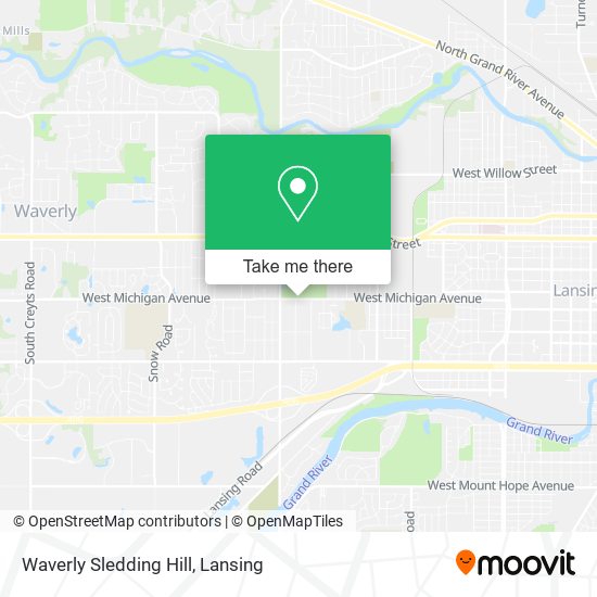 Waverly Sledding Hill map