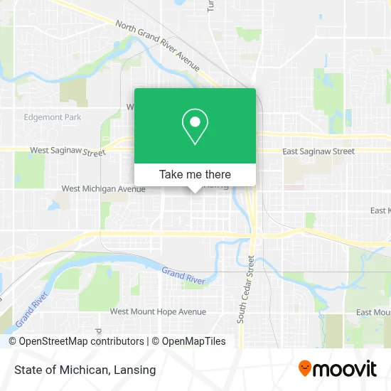 State of Michican map