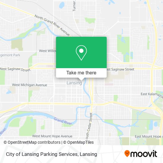 City of Lansing Parking Services map