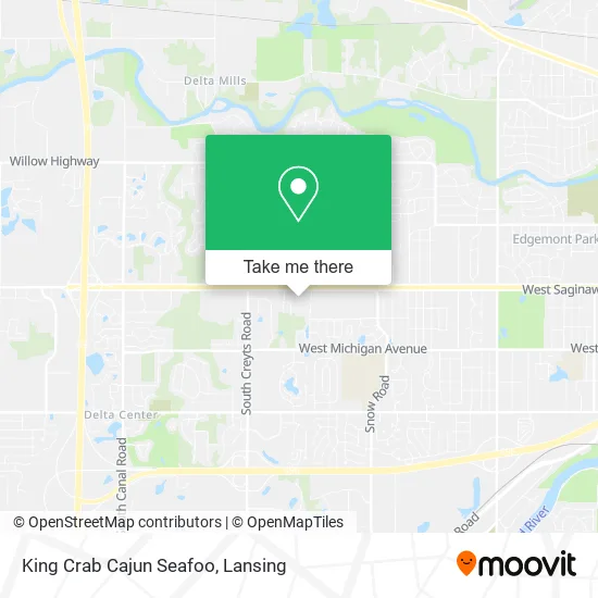 King Crab Cajun Seafoo map