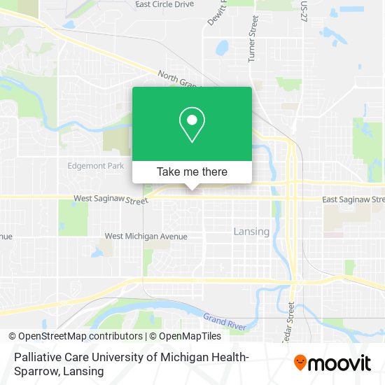 Mapa de Palliative Care University of Michigan Health-Sparrow