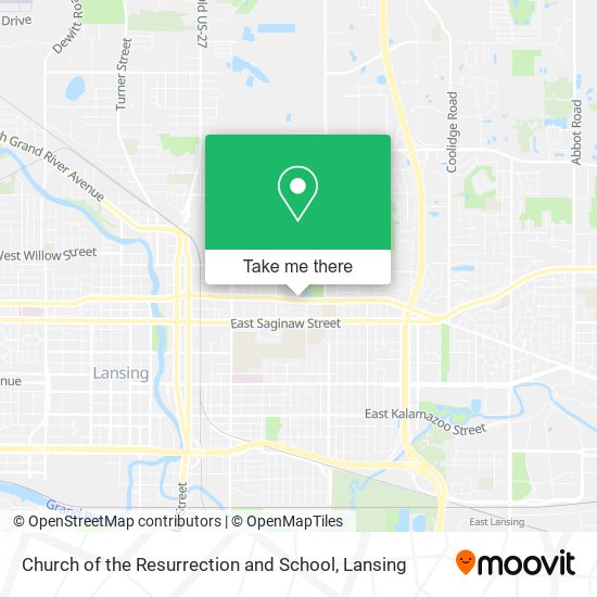 Church of the Resurrection and School map