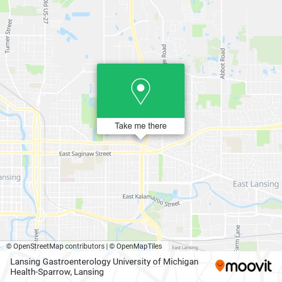 Lansing Gastroenterology University of Michigan Health-Sparrow map