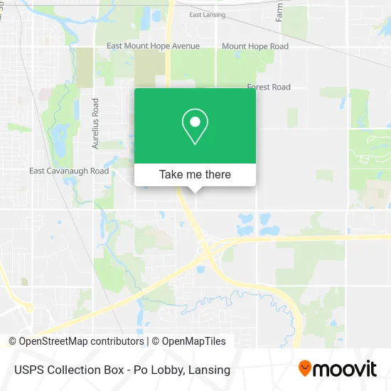 USPS Collection Box - Po Lobby map