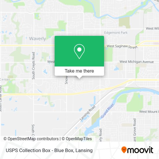 USPS Collection Box - Blue Box map