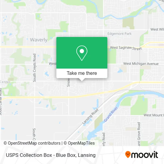 USPS Collection Box - Blue Box map