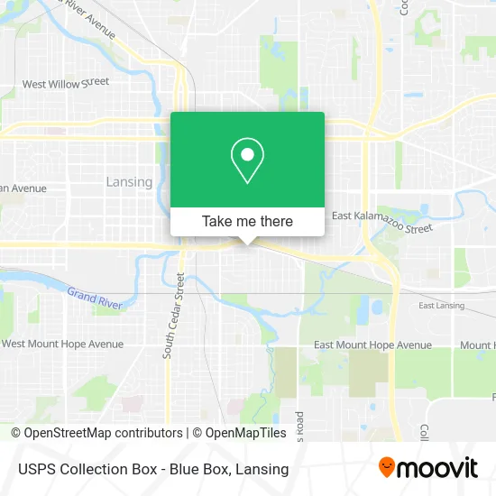 USPS Collection Box - Blue Box map