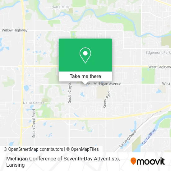 Mapa de Michigan Conference of Seventh-Day Adventists