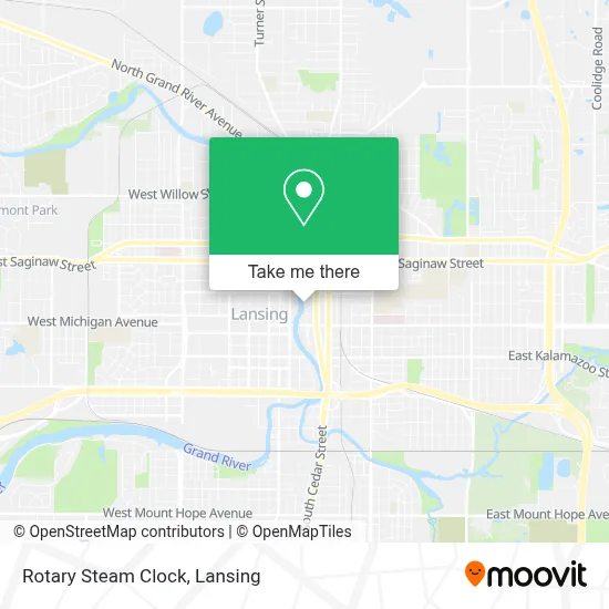 Rotary Steam Clock map