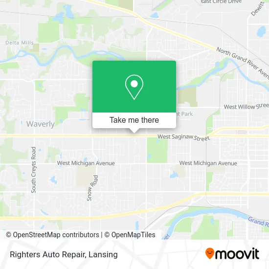 Righters Auto Repair map