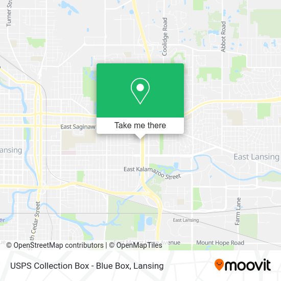 USPS Collection Box - Blue Box map
