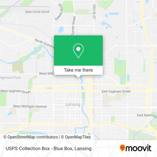 USPS Collection Box - Blue Box map