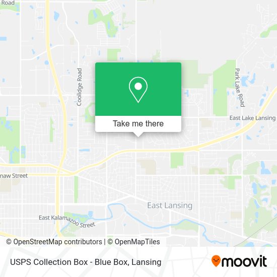 USPS Collection Box - Blue Box map