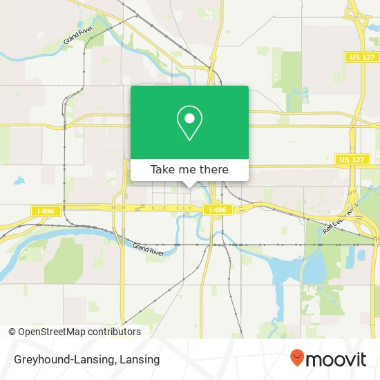 Mapa de Greyhound-Lansing