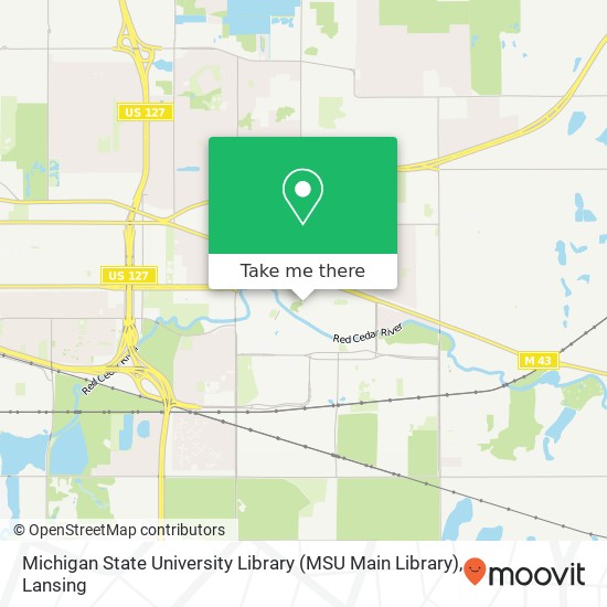 Michigan State University Library (MSU Main Library) map