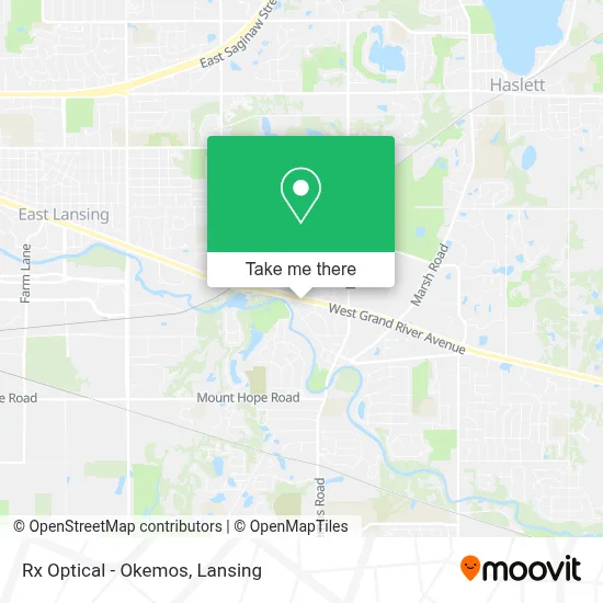Rx Optical - Okemos map