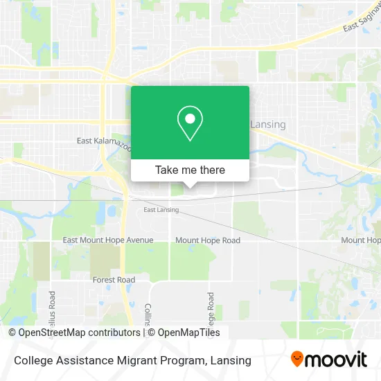 College Assistance Migrant Program map