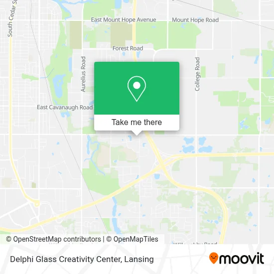Delphi Glass Creativity Center map