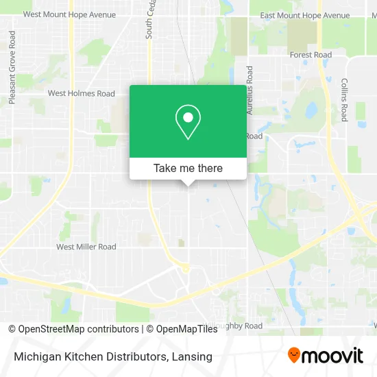 Michigan Kitchen Distributors map