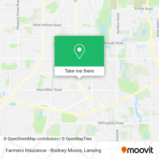 Farmers Insurance - Rodney Moore map