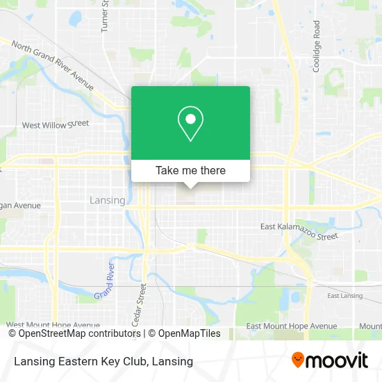 Lansing Eastern Key Club map