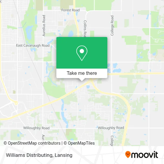 Williams Distributing map