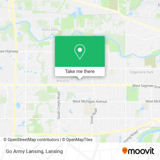 Go Army Lansing map