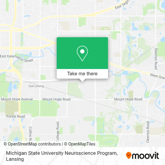 Michigan State University Neuroscience Program map