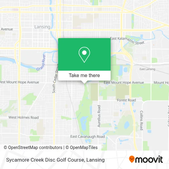 Sycamore Creek Disc Golf Course map