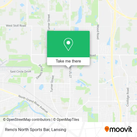 Reno's North Sports Bar map