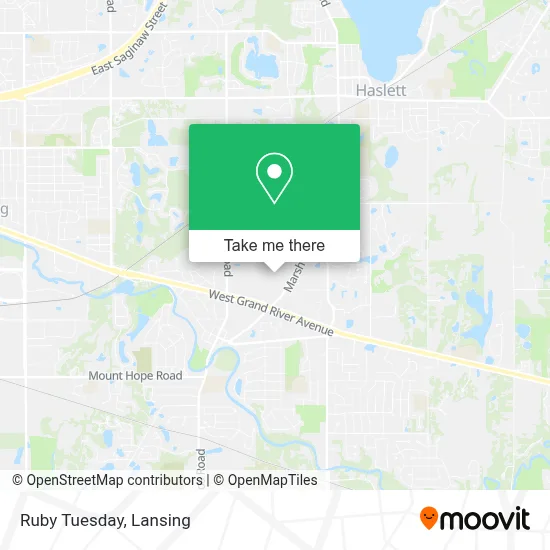 Ruby Tuesday map