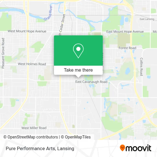 Pure Performance Arts map