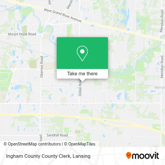 Ingham County County Clerk map