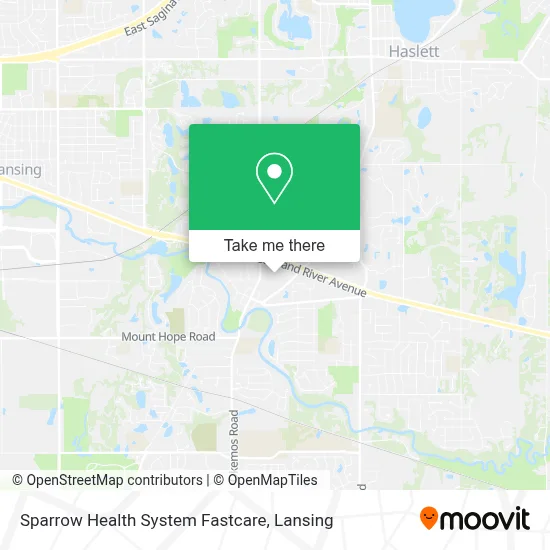 Sparrow Health System Fastcare map