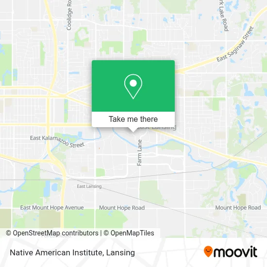Native American Institute map