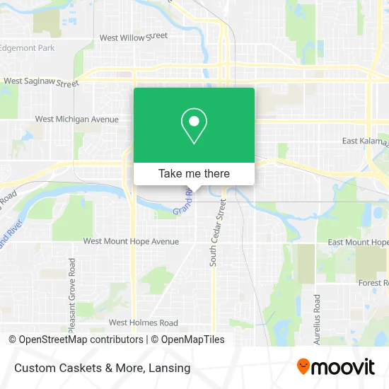 Custom Caskets & More map