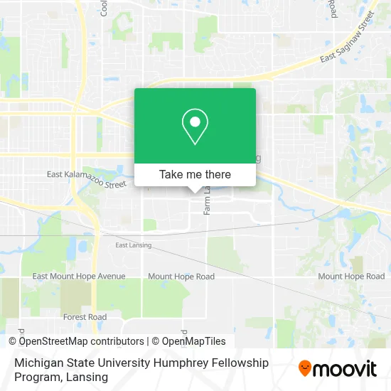 Michigan State University Humphrey Fellowship Program map