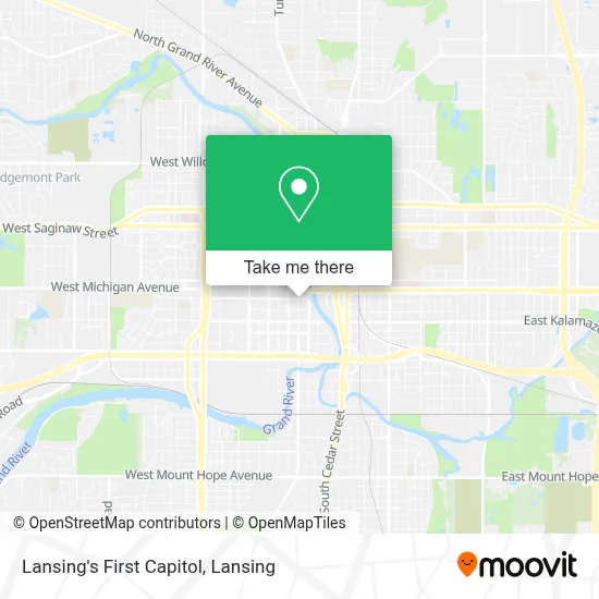 Lansing's First Capitol map