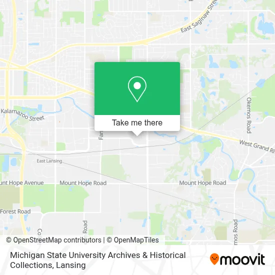 Michigan State University Archives & Historical Collections map