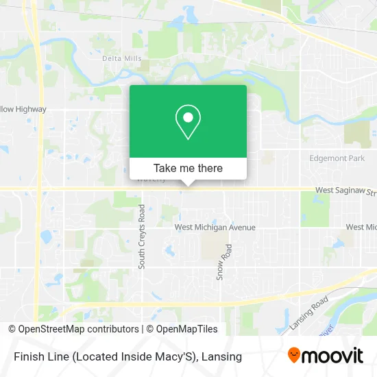 Finish Line (Located Inside Macy'S) map
