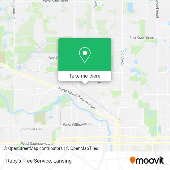 Ruby's Tree Service map