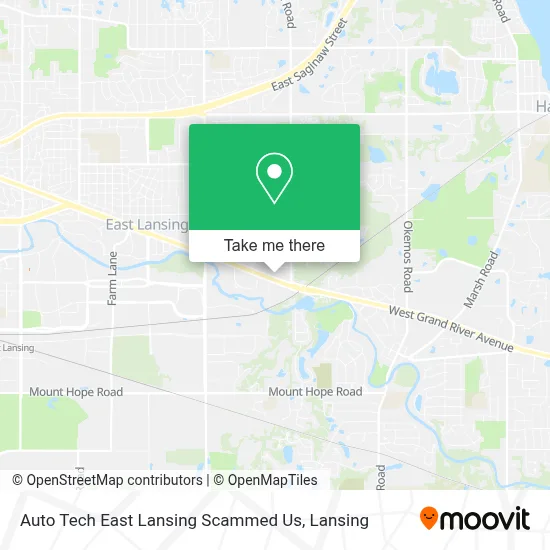 Auto Tech East Lansing Scammed Us map
