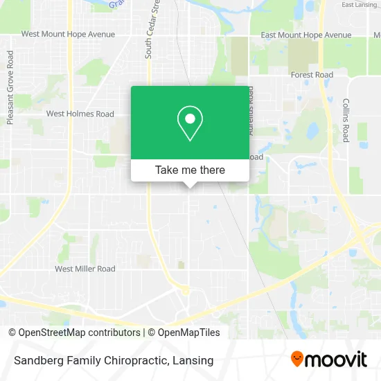Sandberg Family Chiropractic map