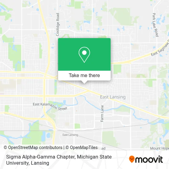 Sigma Alpha-Gamma Chapter, Michigan State University map