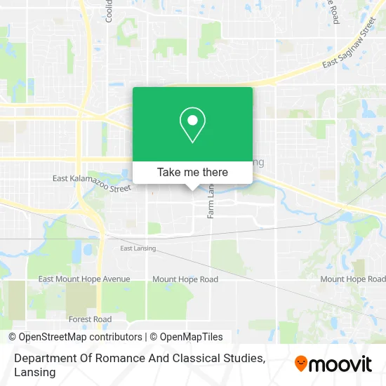 Department Of Romance And Classical Studies map