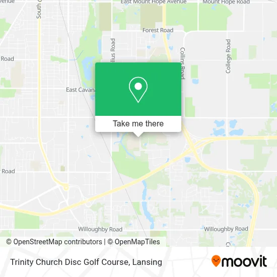 Trinity Church Disc Golf Course map