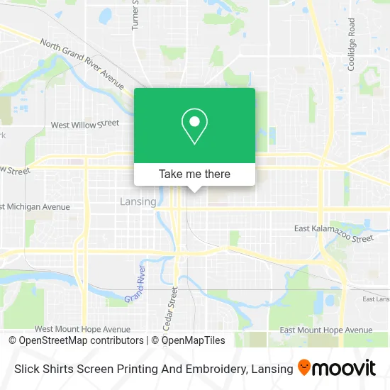 Slick Shirts Screen Printing And Embroidery map