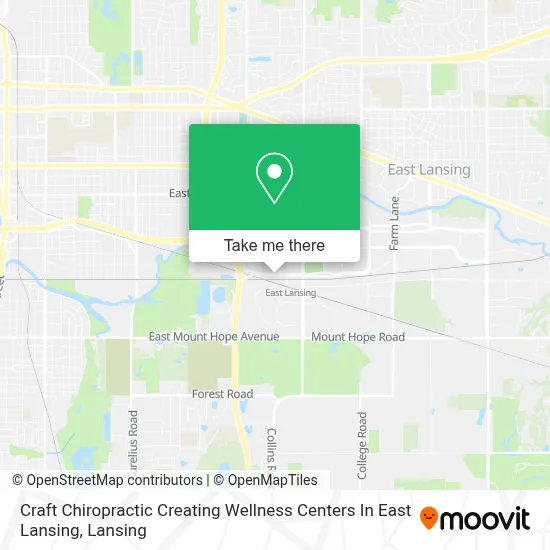 Craft Chiropractic Creating Wellness Centers In East Lansing map