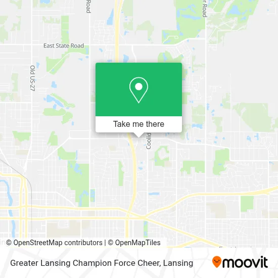 Greater Lansing Champion Force Cheer map