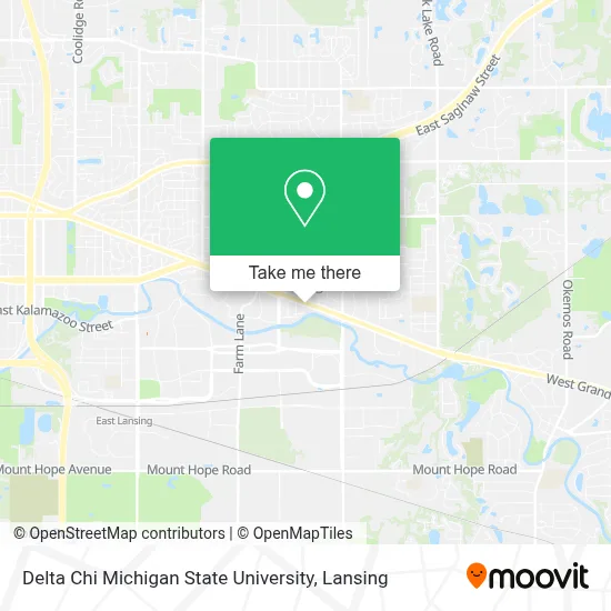 Delta Chi Michigan State University map